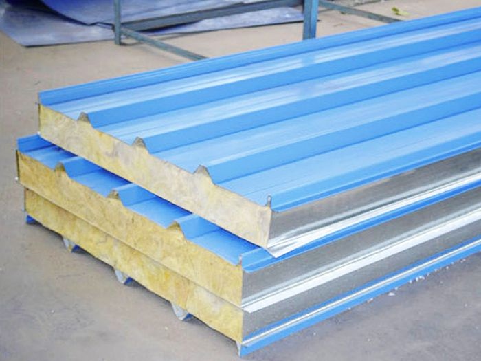 彩鋼巖棉夾芯板